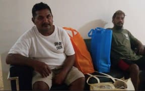 Safe after a six-week ocean drift; Godfrey Capelle (left) and Benjamin Thomas