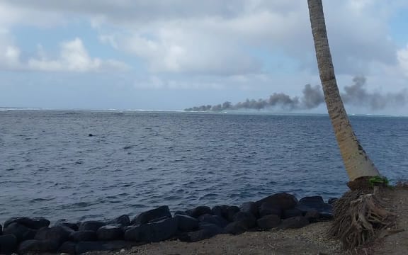 HMNZS Manawanui grounded on a reef at the southern end of Upolu in Samoa on 5 October 2024, the ship then caught fire, capsized and sank.