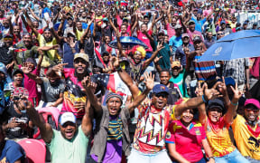 A sold out crowd turned up to watch the Kumuls outclass Wales at the National Football Stadium in Port Moresby.