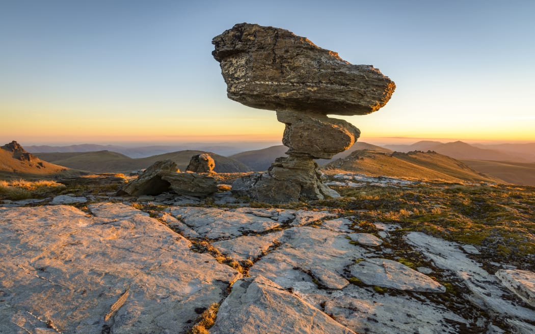 Weathered rock in the Garvie Mountains, an area that would be part of the proposed national park.
