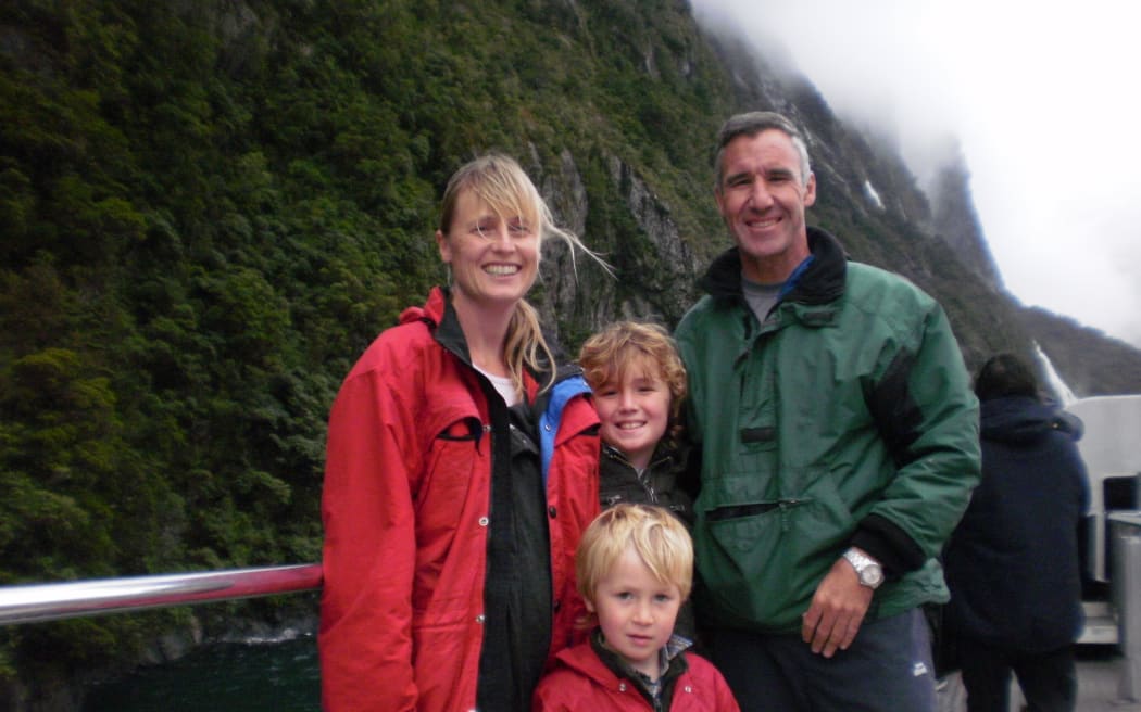 John Ashton with his family
