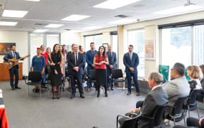 Staff from Kahui Legal celebrate the new paid parental leave policy.