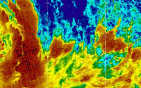 Satellite image of Tropical Cyclone Harold