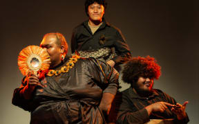 The cast of Tafatolu perform at Basement Theatre.
