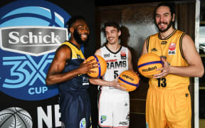 L_R Samuel Aruwa, Taylor Britt and Zachary Easthope  3x3 basketball