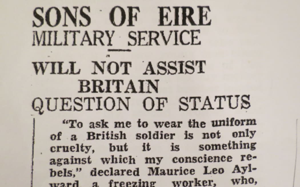 A newspaper clipping from 1941 in New Zealand from True to Ireland by Peter Burke