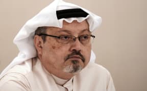 file photo taken on December 15, 2014 Saudi journalist Jamal Khashoggi attends a press conference