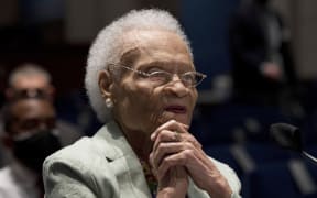 Viola Fletcher, the oldest living survivor of the Tulsa Race Massacre, testifies before the Civil Rights and Civil Liberties Subcommittee hearing in Washington, DC on May 19, 2021.