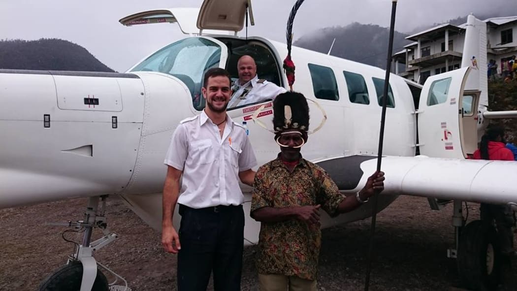Taihuka Smith with a village korua