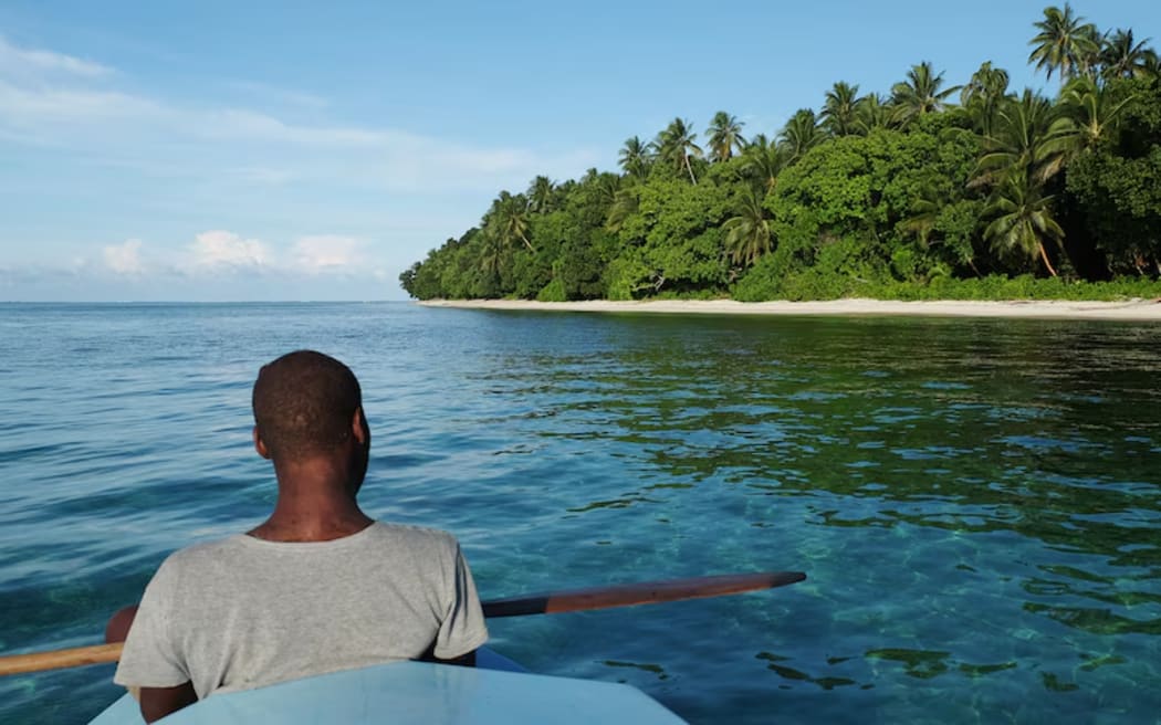 The area where the narco sub was discovered, in the north of Malaita, is isolated but beautiful. (ABC News: Nick Sas)