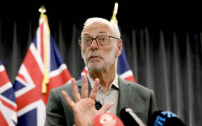 Auckland mayor Wayne Brown during a transport announcement on 3 December 2024.