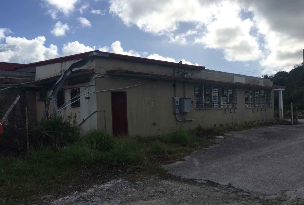 An unrepaired building after Typhoon Soudelor.