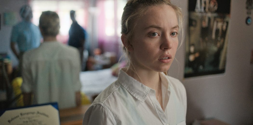 The actor Sydney Sweeney as Reality Winner in the film Reality