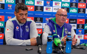 Warriors coach Stephen Kearney and CEO Cameron George.