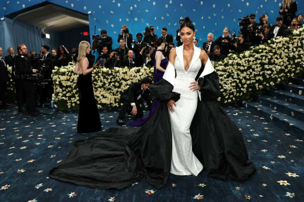 Nicole Scherzinger attends the 2025 Met Gala Celebrating "Superfine: Tailoring Black Style" at Metropolitan Museum of Art on May 05, 2025 in New York City.
