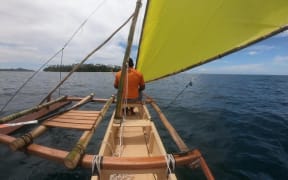 A maiden voyage for one of the canoes, built by the Uto ni Yalo Trust