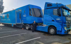 Mobile surgical service clinical nurse manager, Kelly Ewen, says they call the theatre the ‘spaceship’.