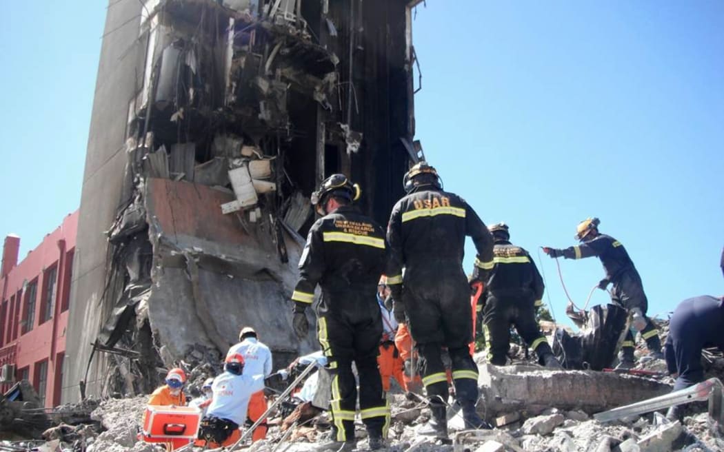 Rescue teams on the scene of the CTV building collapse in 2011.