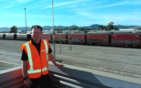 A photo of Jason Lawn at Kiwi Rail's Middleton yard.