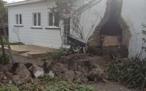 A severely damaged cottage in Seddon.