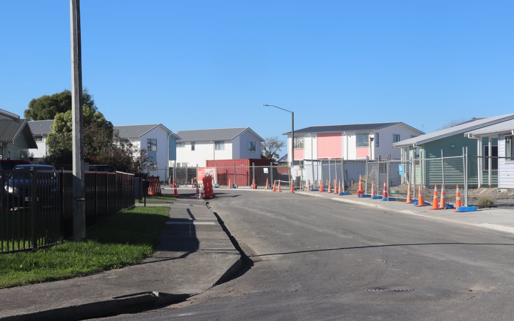 Kāinga Ora homes under construction in Mahora, Hastings