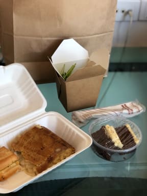 Food was delivered in brown paper bags