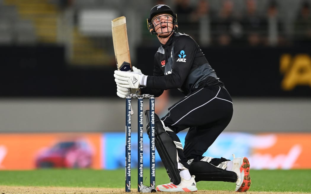 Finn Allen
New Zealand Black Caps v Bangladesh International Twenty20 cricket match. Eden Park, Auckland, New Zealand. Thursday 1 April 2021.