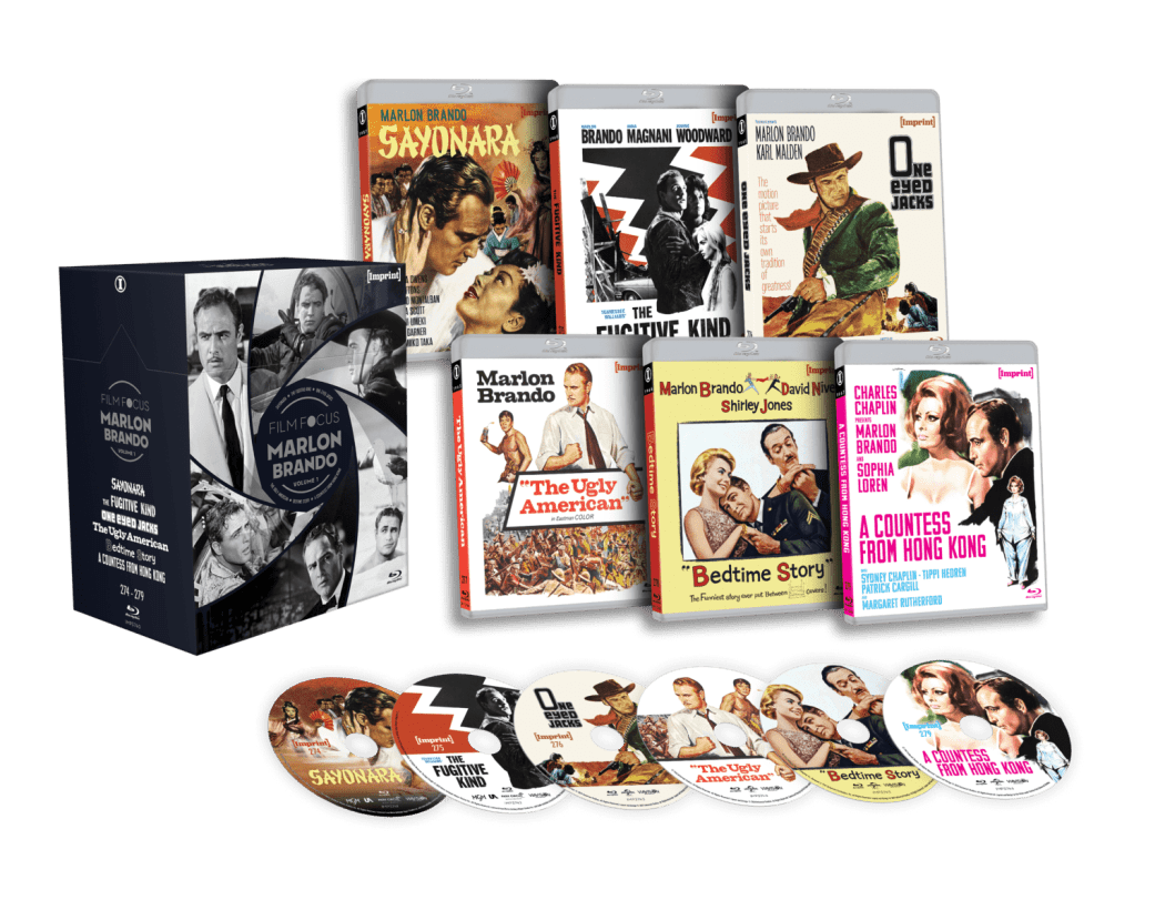 Pack shot for the Imprint Films box set of Marlon Brando movies