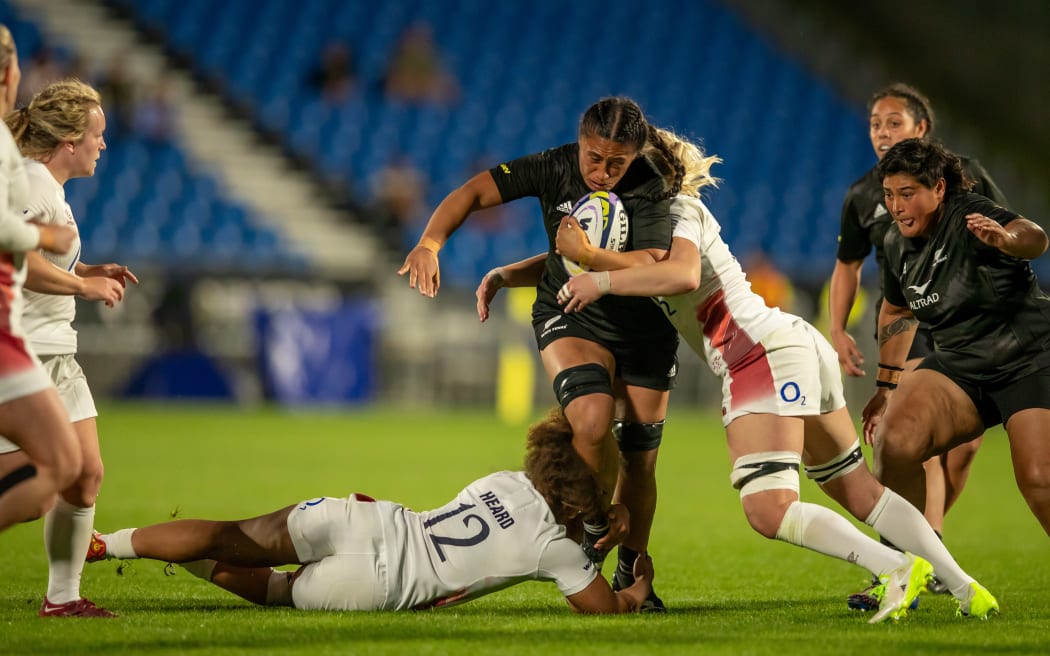 Liana Mikaele-Tu'u of the New Zealand Black Ferns