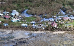 Devastation on a Kadavu coastal village in Fiji from TC Harold