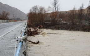 Flooding near Otematata on 19 July 2022.
