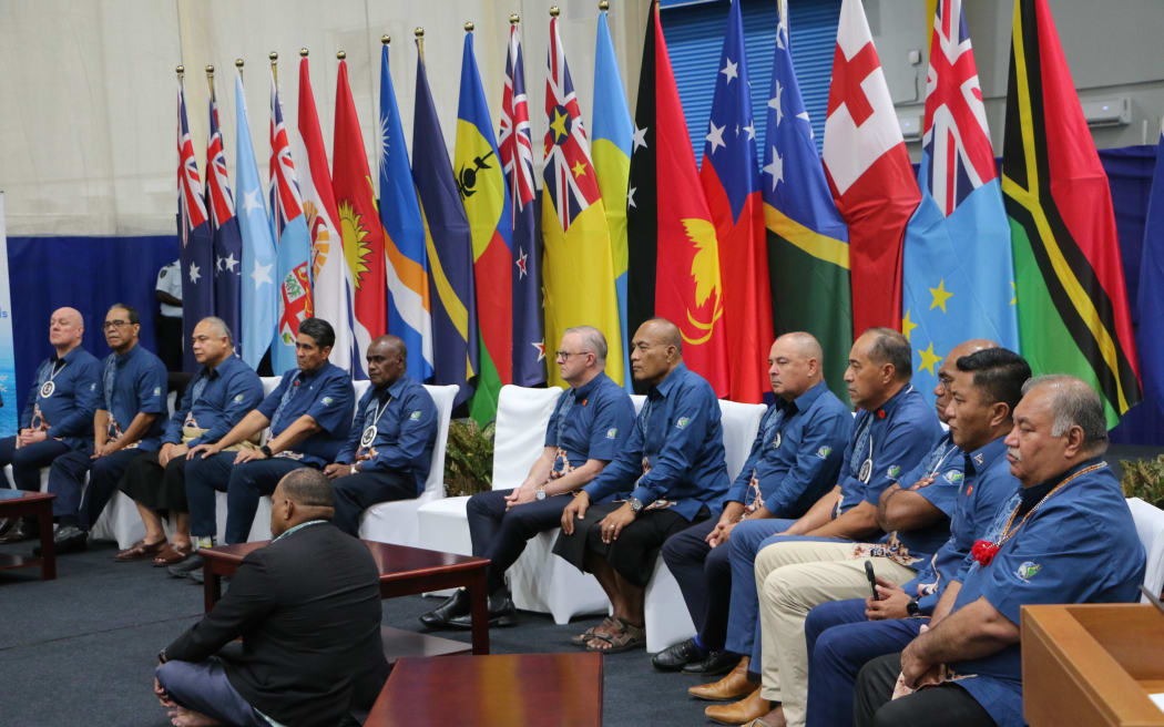 Pacific leaders at the Pacific Islands Forum 2025.