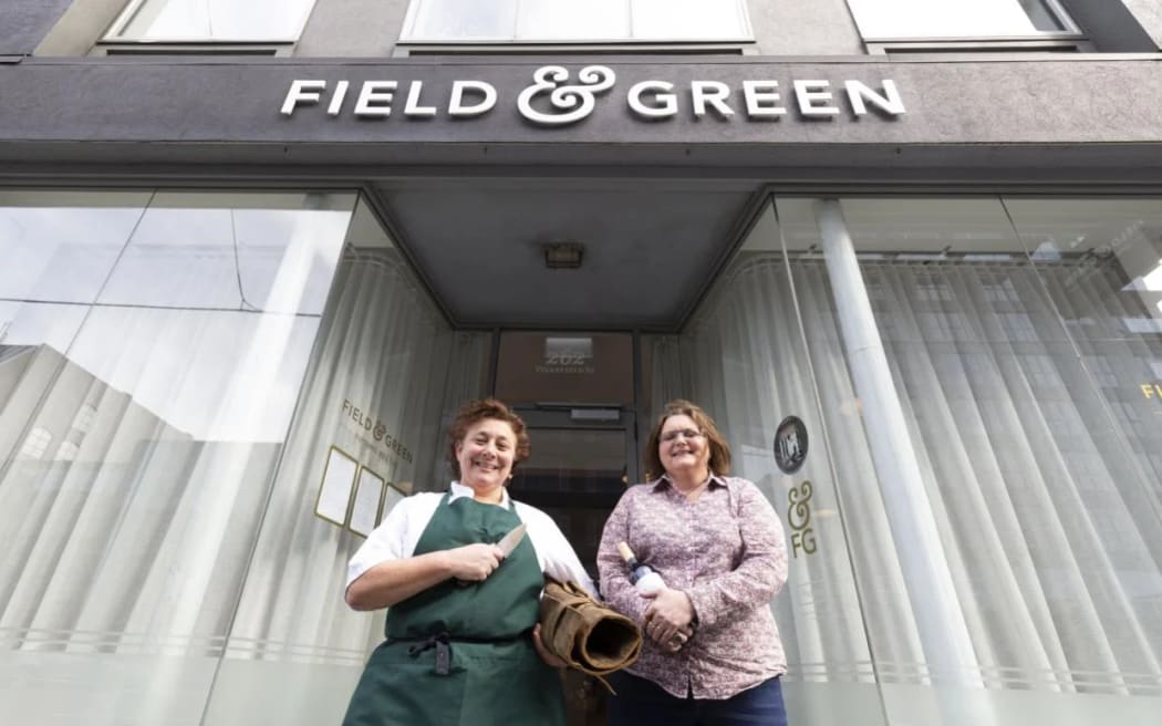 Laura Greenfield and Raechal Ferguson before Field & Green shut.
