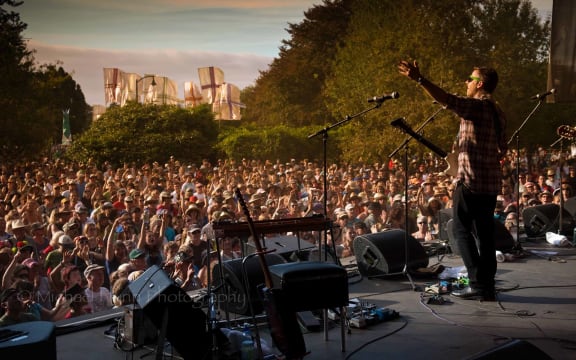 Joey Burns of Calexico at WOMAD 2016.