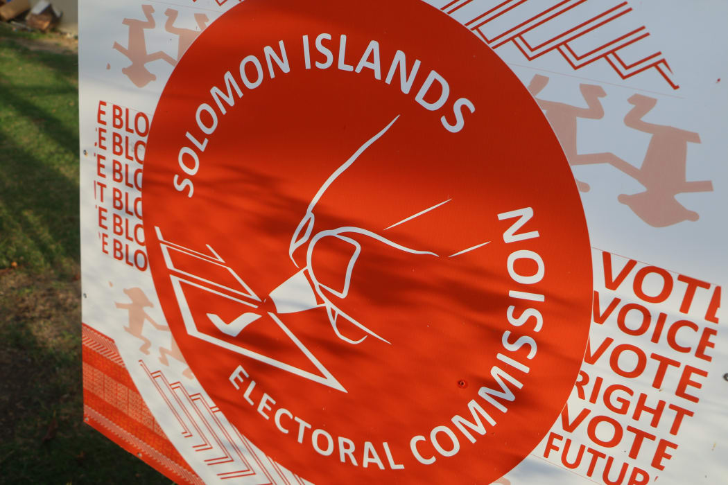 Solomon Islands election sign
