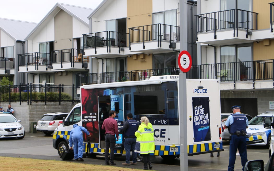 Police at the scene in Mt Albert.