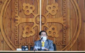 Lee Man-hee, leader of the Shincheonji Church of Jesus, apologies for the spread of the coronavirus among members, at a facility of the church in Gapyeong.