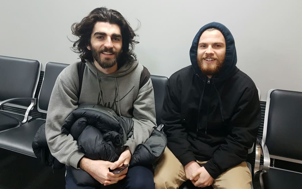 Hugo Moran and Raphael Soltero had a terrible experience flying from Christchurch this morning.