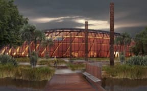 An artists impression of the planned Te Puna Ahurea Cultural Centre, which has now been shelved.