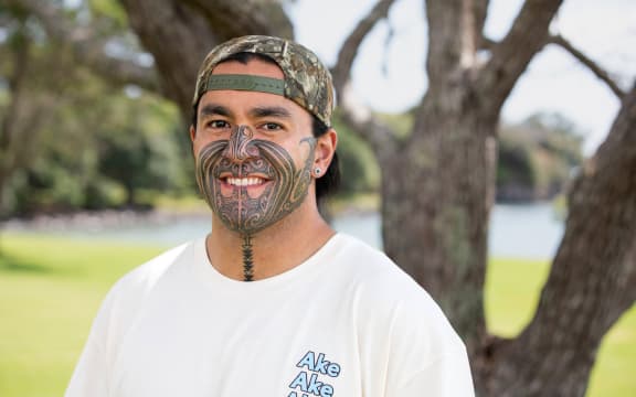 Eru Kapa-Kingi, photographed on the Lower Treaty Grounds at Waitangi, February 2025.