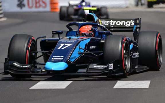 DAMS New Zealander driver Marcus Armstrong competes during 2021 FIA Formula 2 championship at the Monaco street circuit in Monaco, on May 21, 2021.