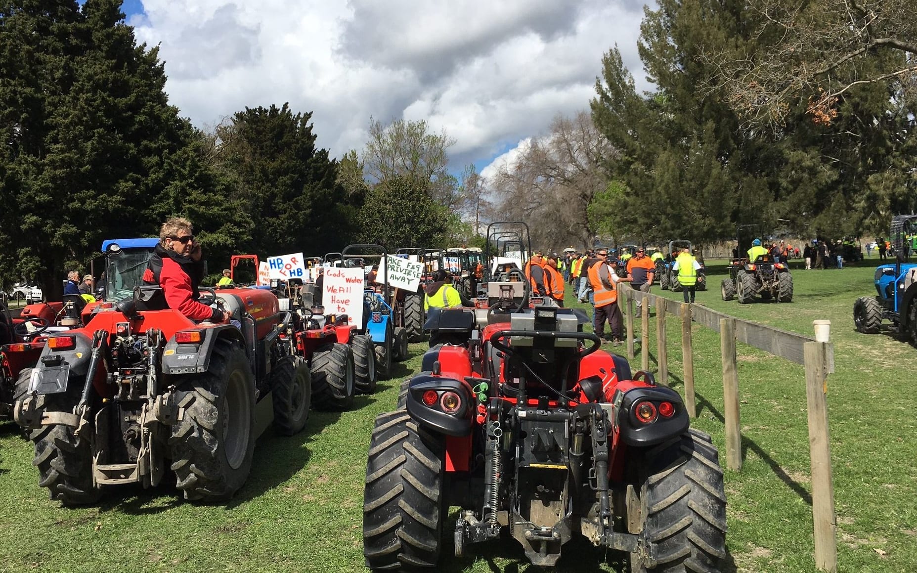 The Clive protest was over access to water.