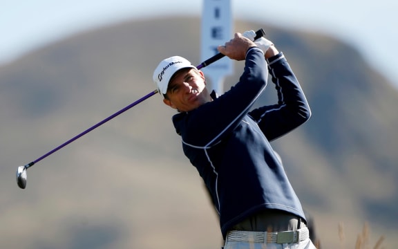 Steven Alker competing in the 2016 NZ Open at the HIlls in Queenstown.