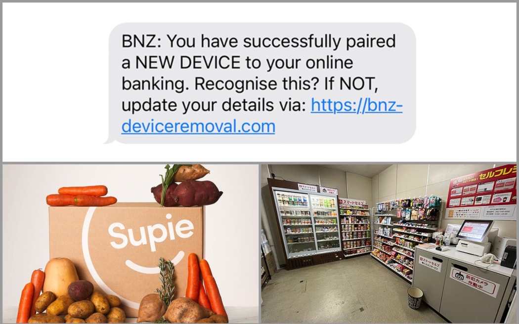 Supie, unmanned grocery store, text scam