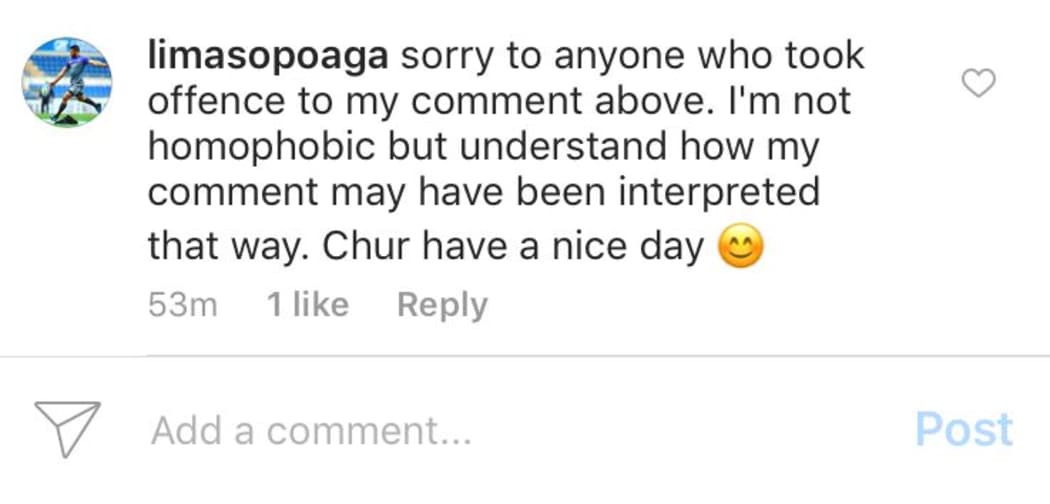 An apology for the comment, posted on 31 March 2017.