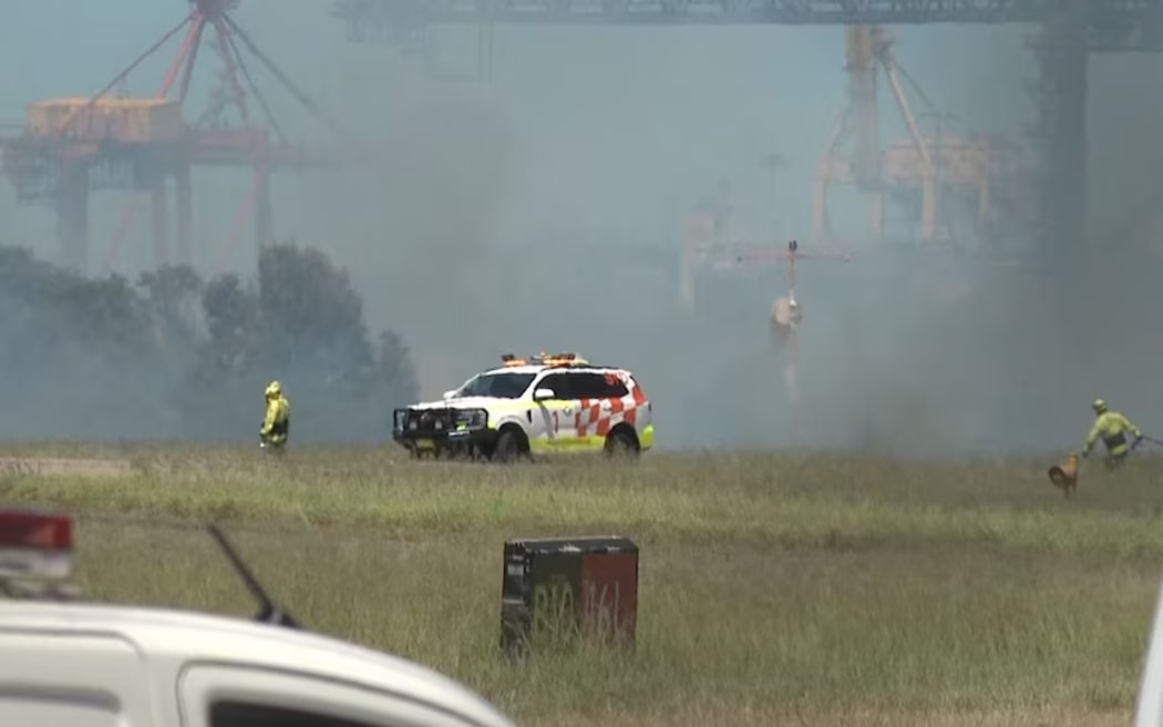 Sydney Airport said it is not clear if the fire is linked to the incident with the plane. (ABC News)