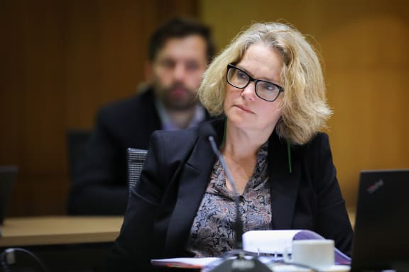 Labour MP Emily Henderson listen to evidence in select committee