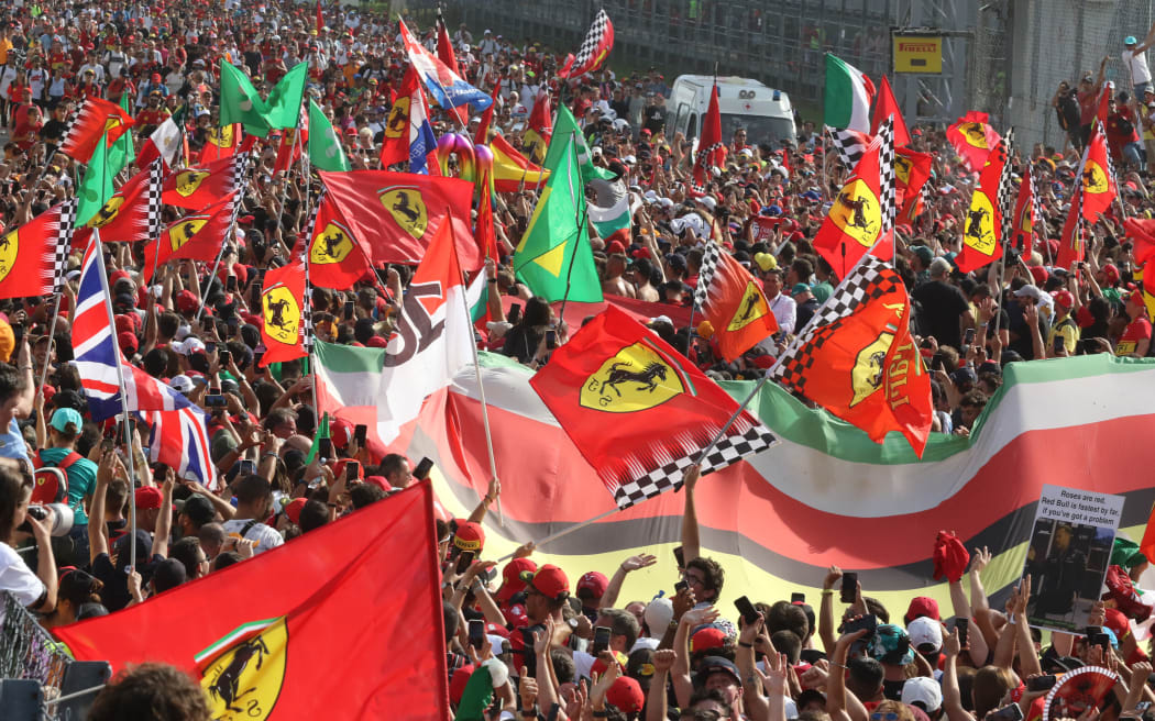 Fans and supporters after the 2023 Italian Grand Prix at Monza.