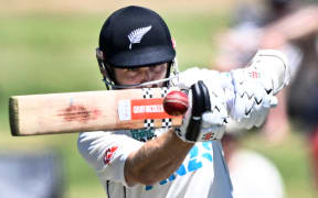 Kane Williamson is a picture of concentration.