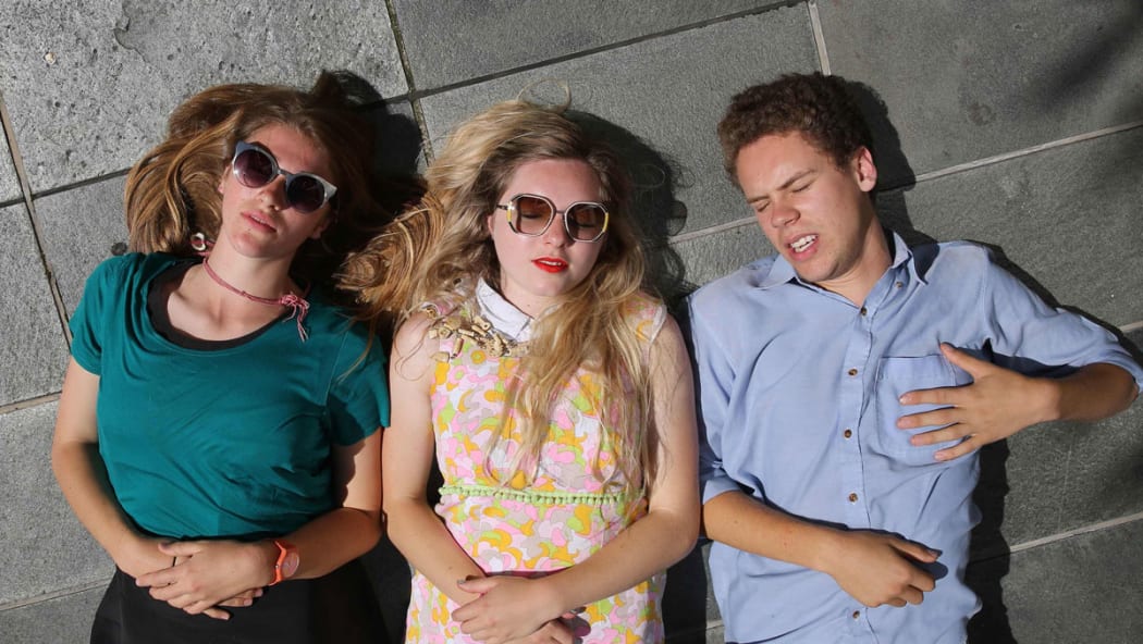 Mermaidens: Lily Paris West, Gussie larkin and Abe Hollingsworth.